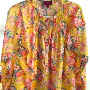 J Crew Liberty 100% cotton poplin top
